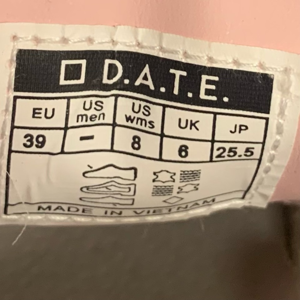 D.A.T.E. sneakers white pink red yellow color-block design Women’s Size 8 - Picture 7 of 8